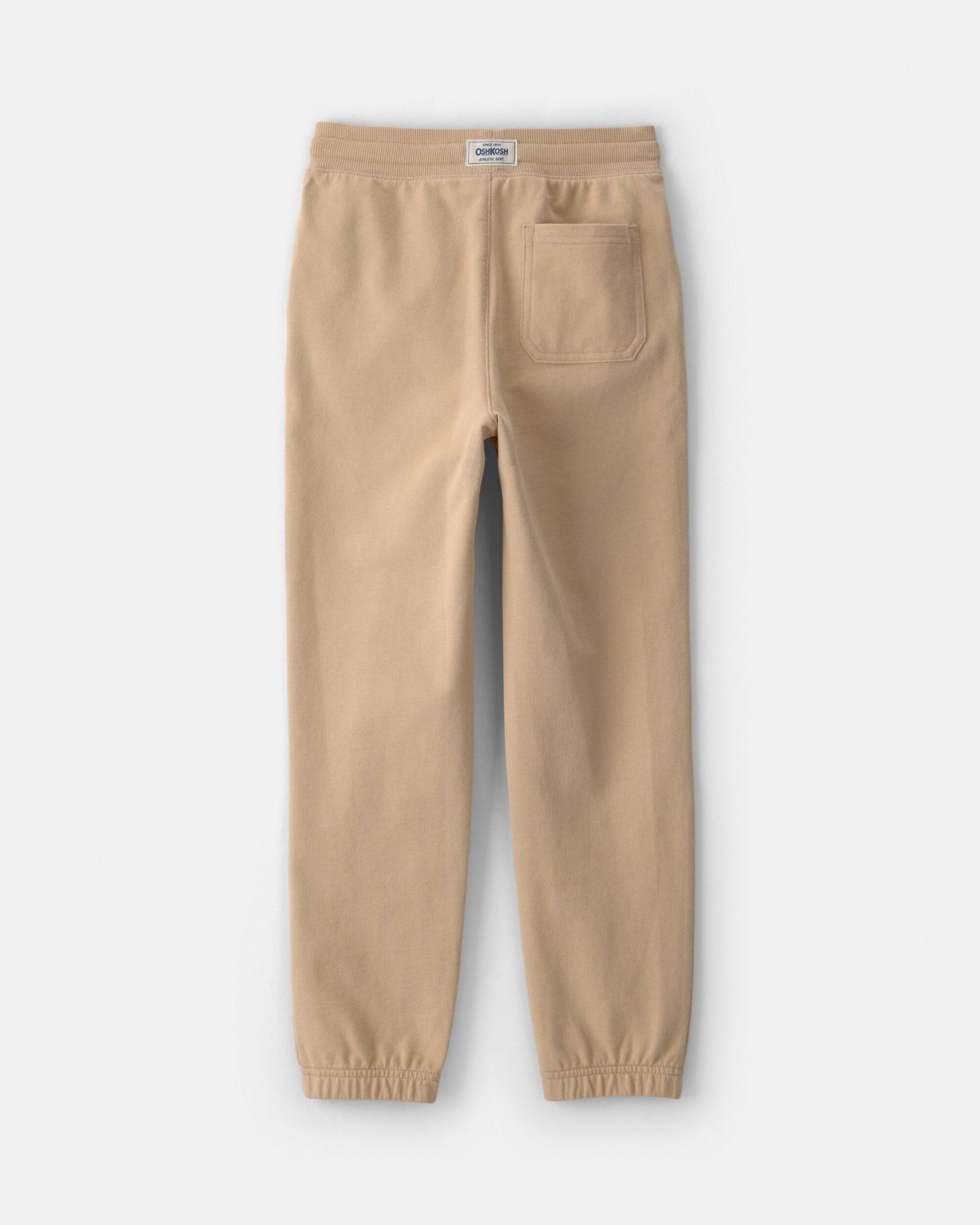 Kids Drawstring Knit Joggers - Beige