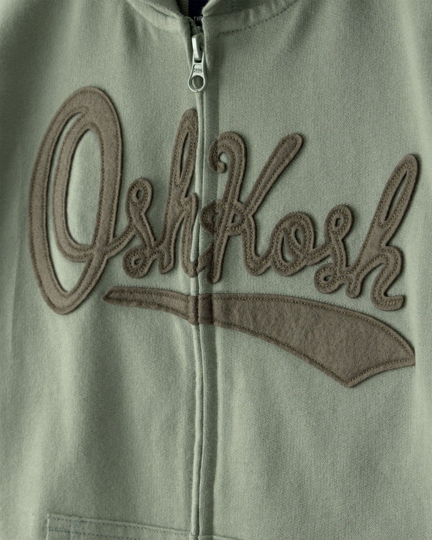 Kids OshKosh Logo Zip-Up Hoodie - Green
