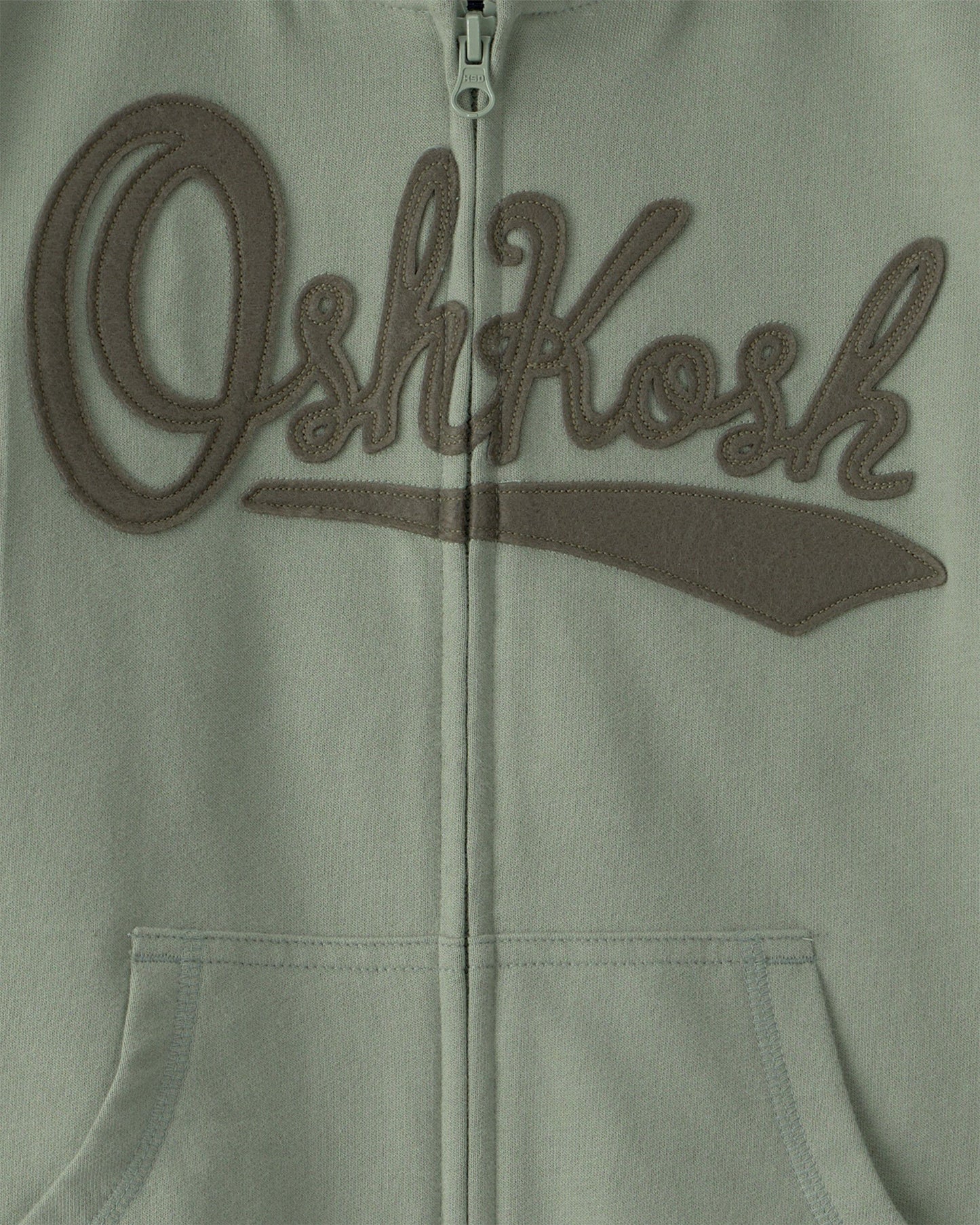 Kids OshKosh Logo Zip-Up Hoodie - Green