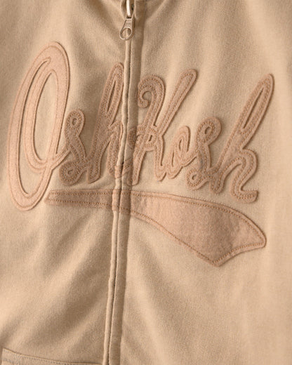 Kids OshKosh Logo Zip-Up Hoodie - Beige