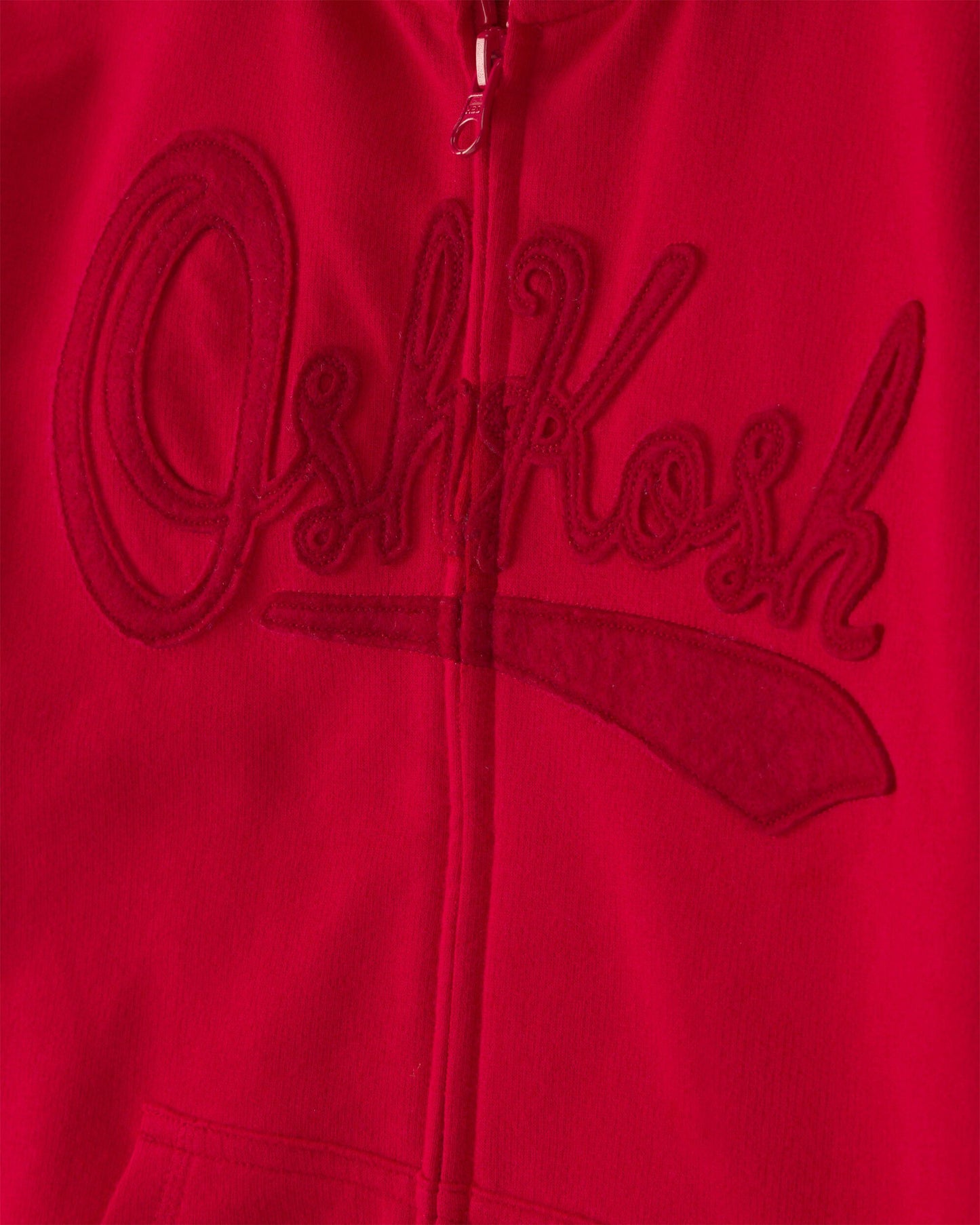 Kids OshKosh Logo Zip-Up Hoodie - Red