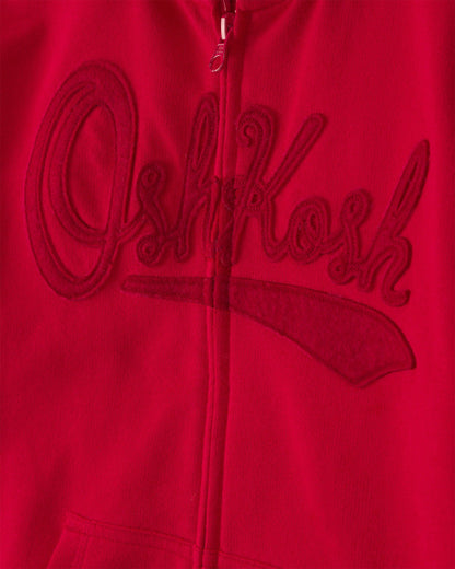 Kids OshKosh Logo Zip-Up Hoodie - Red