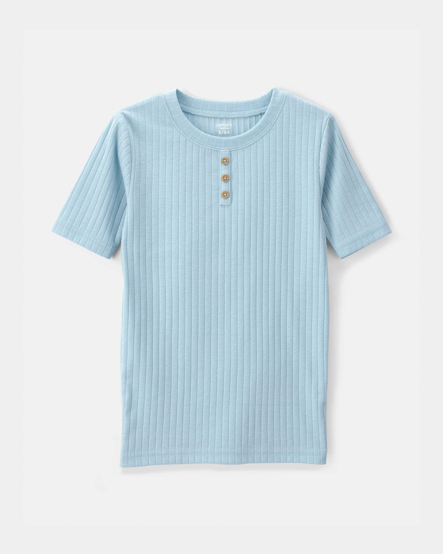 Boys Rib Snug Fit 2-Piece Pajama Set - Blue