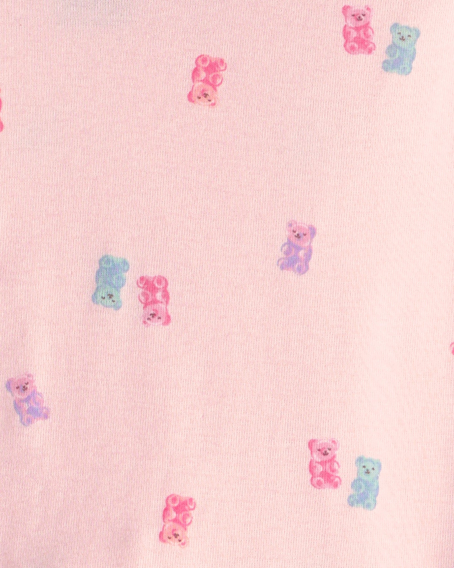 Girls Ice Cream 100% Cotton Short-Sleeve Snug Fit 4-Piece Pajama Set - Pink/Blue