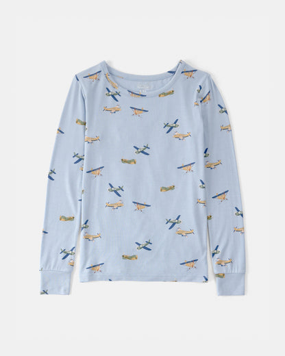 Boys Plane PurelySoft 2-Piece Pajama Set - Blue