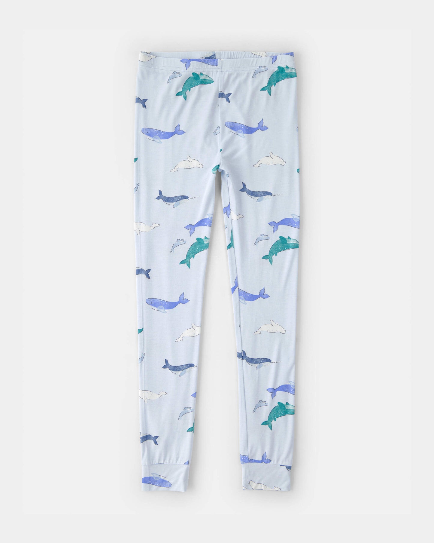 Boys Whale PurelySoft Short-Sleeve Snug Fit 2-Piece Pajama Set - Blue