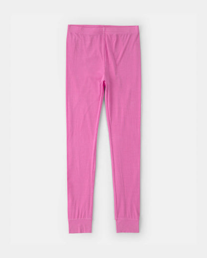 Girls PurelySoft Short-Sleeve Snug Fit 2-Piece Pajama Set - Pink