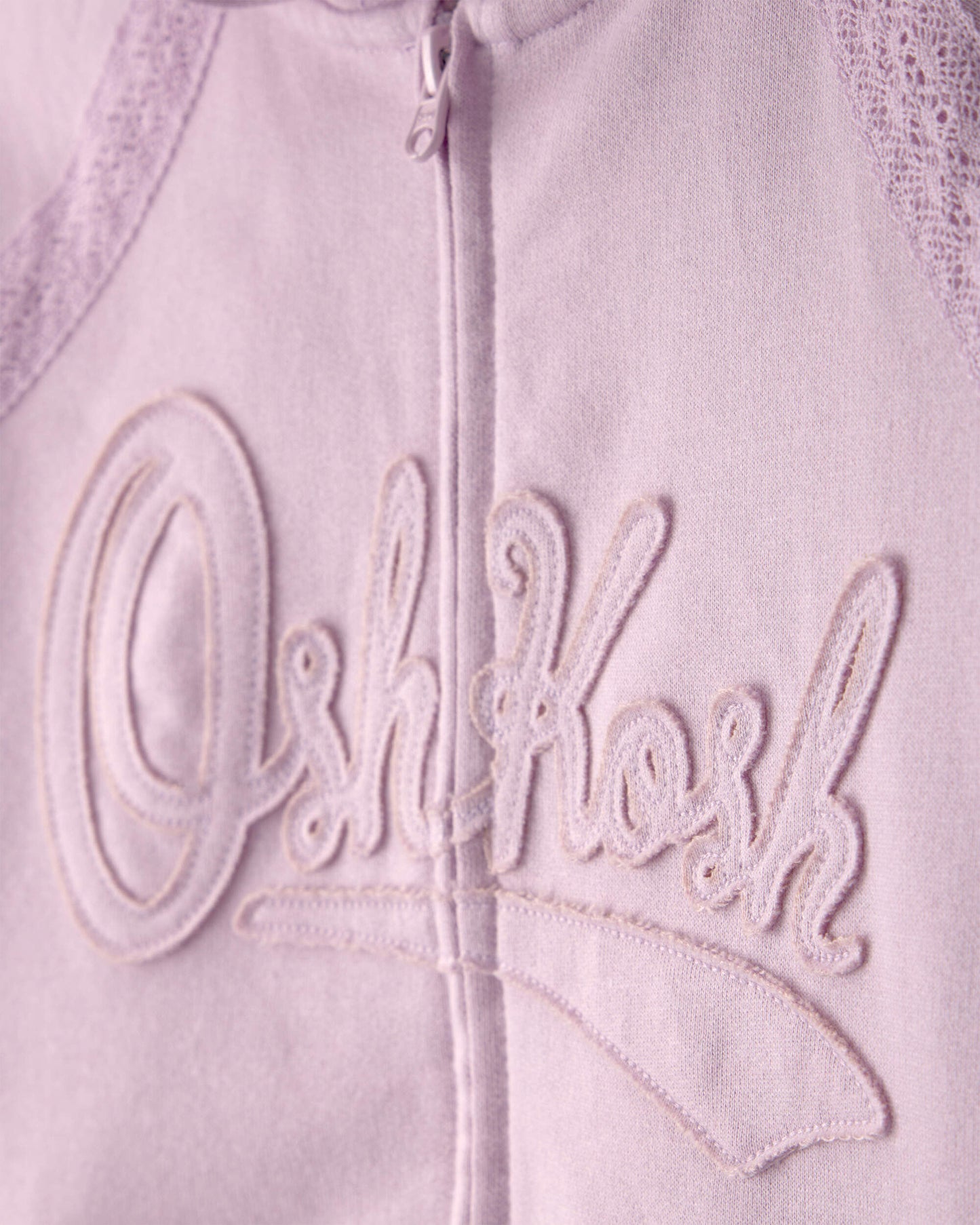 Girls OshKosh Logo Zip-Up Hoodie  - Purple