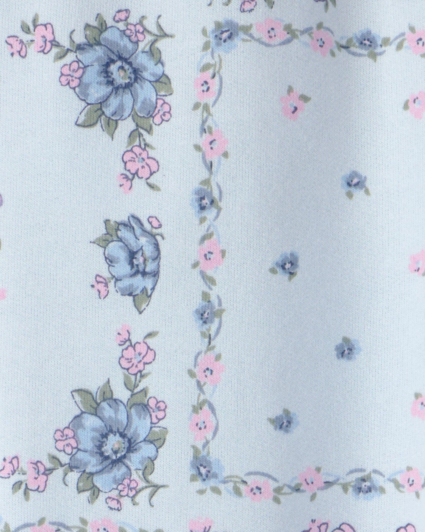Girls Floral Drawstring Knit Joggers - Blue
