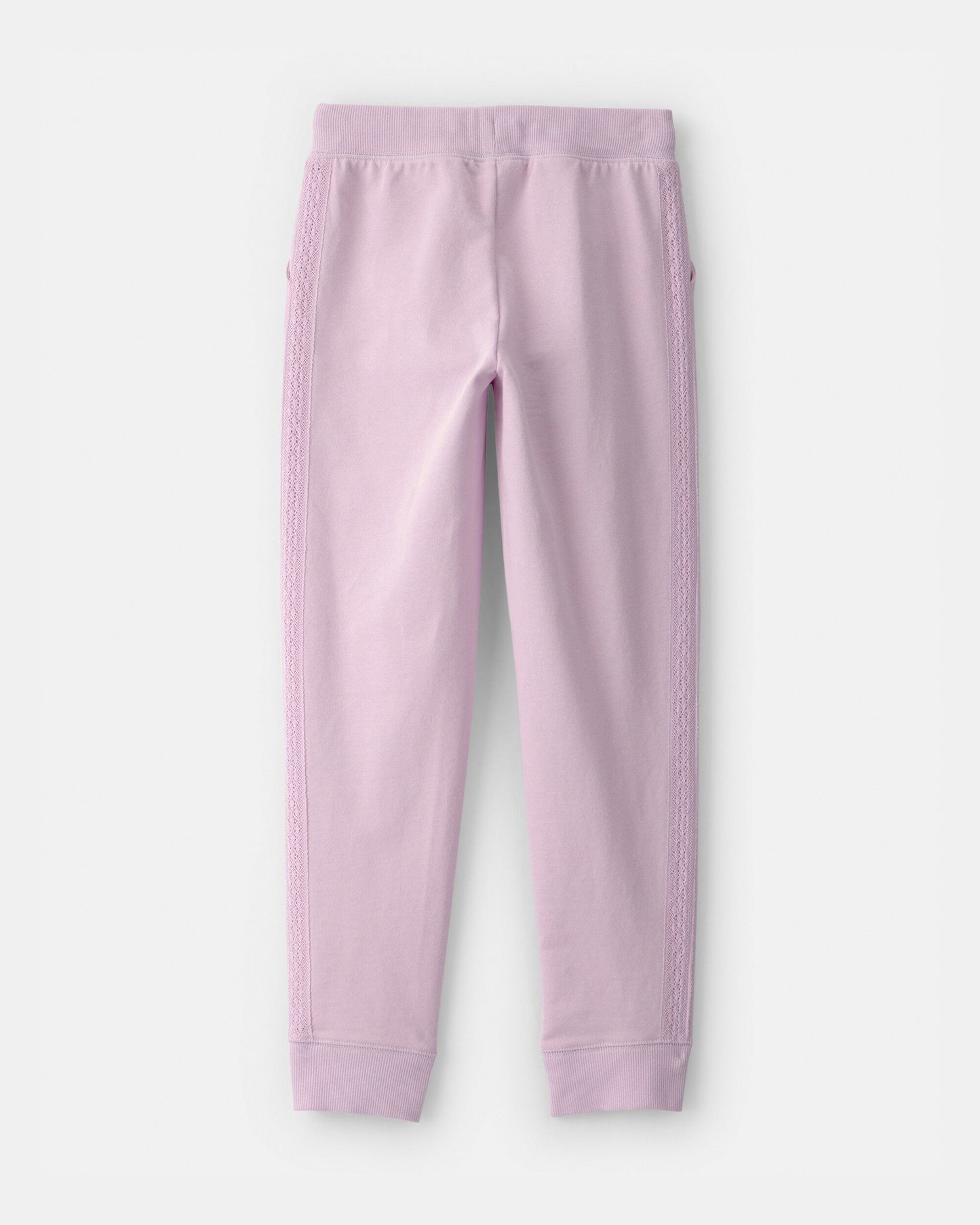 Girls Drawstring Knit Joggers - Purple