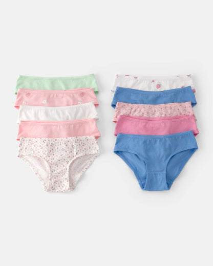 Girls 10-Pack Fruit Hipster Underwear