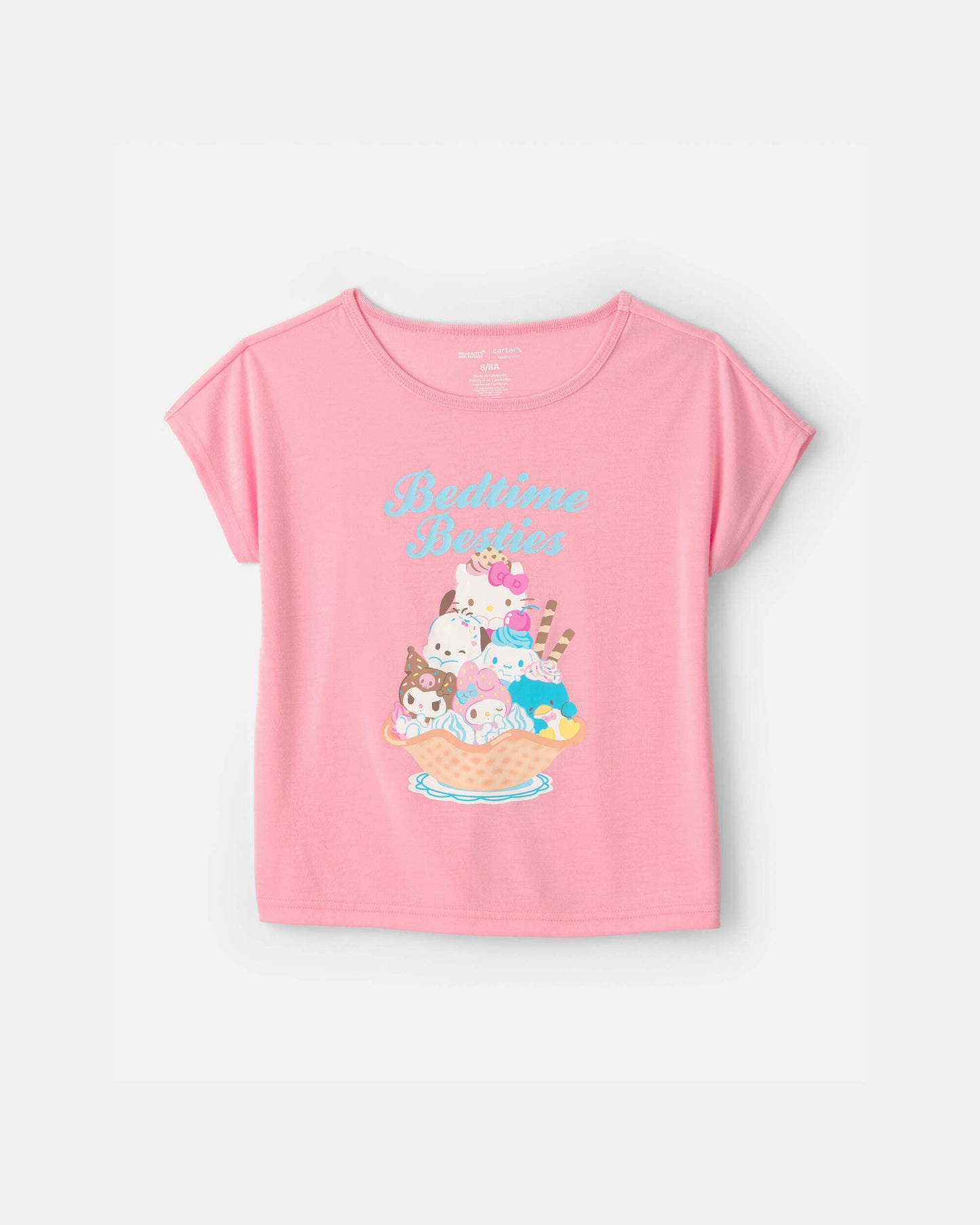 Girls 2-Piece Hello Kitty® Short-Sleeve Pajama Set - Pink