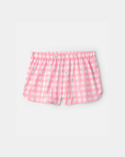 Girls 2-Piece Hello Kitty® Short-Sleeve Pajama Set - Pink