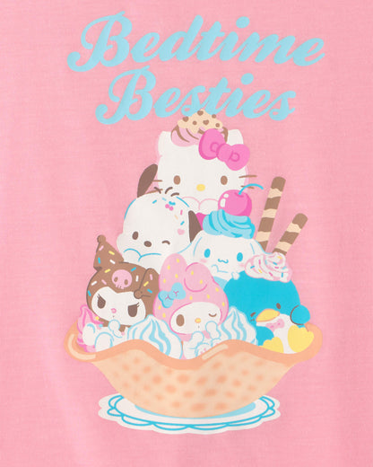 Girls 2-Piece Hello Kitty® Short-Sleeve Pajama Set - Pink