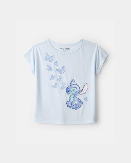 Girls 2-Piece Disney© Lilo & Stitch Short-Sleeve Pajama Set - Blue