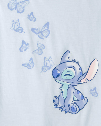 Girls 2-Piece Disney© Lilo & Stitch Short-Sleeve Pajama Set - Blue