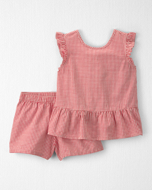 Girls 2-Piece Top & Short Set Made with Organic Cotton