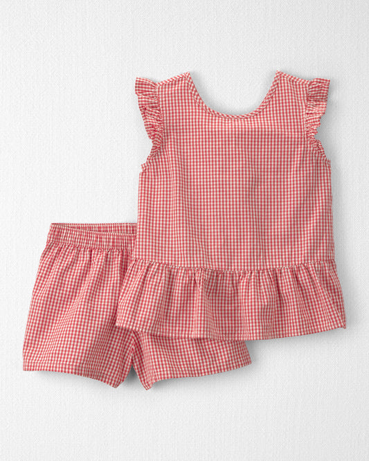 Girls 2-Piece Top & Short Set Made with Organic Cotton