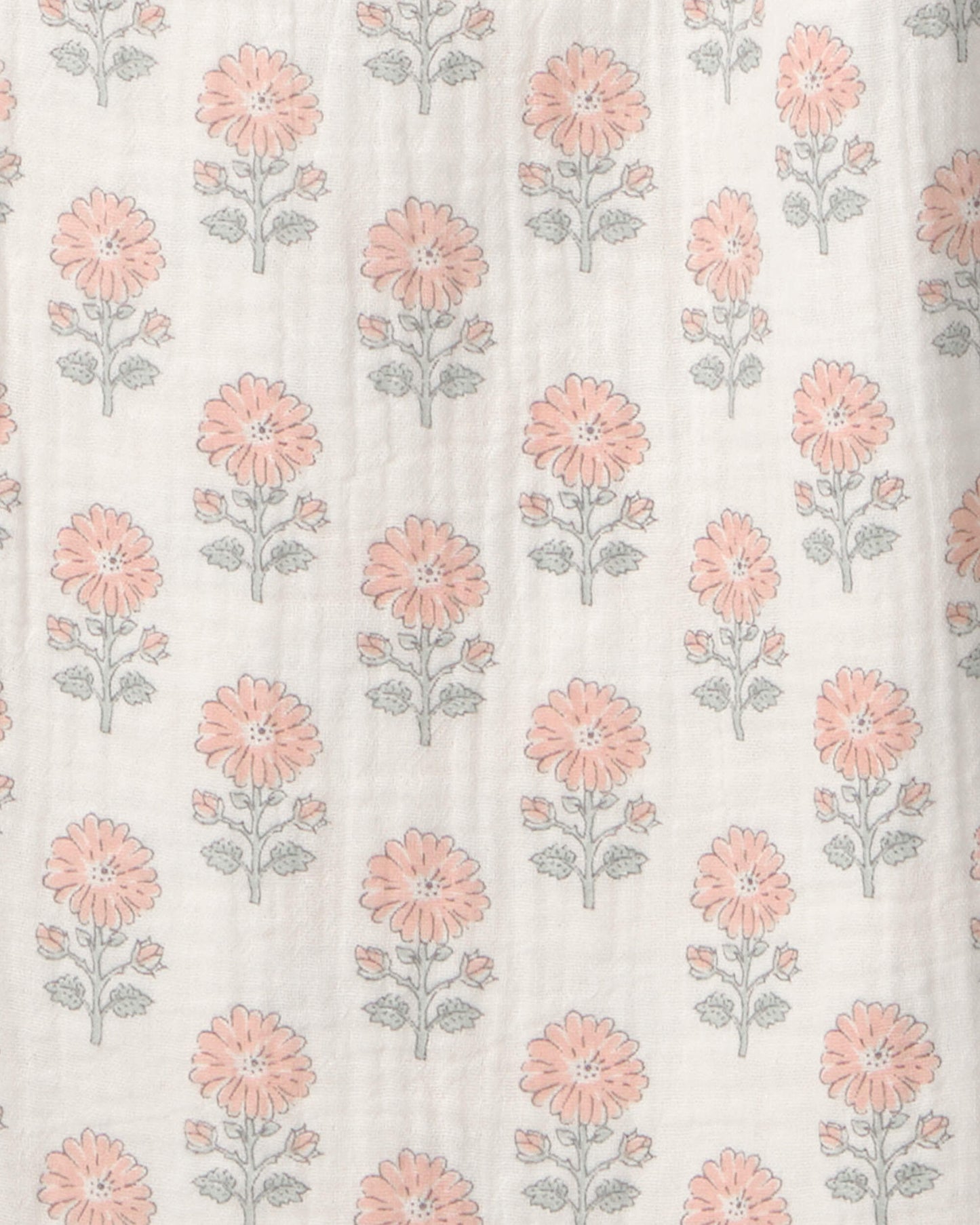 Girls Organic Cotton Gauze Jumpsuit in Rosebud Petal Print