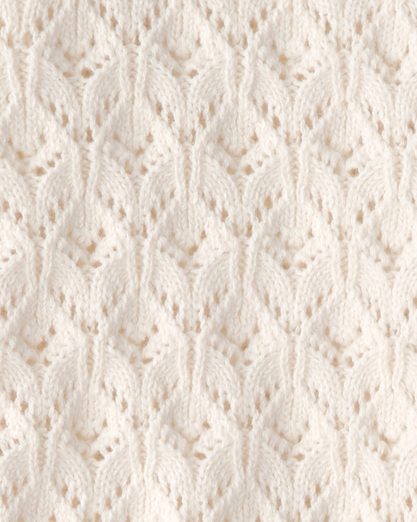 Girls Organic Cotton Pointelle Sweater Cardigan