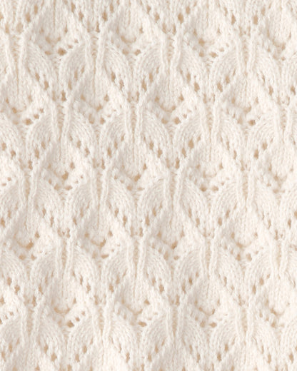 Girls Organic Cotton Pointelle Sweater Cardigan