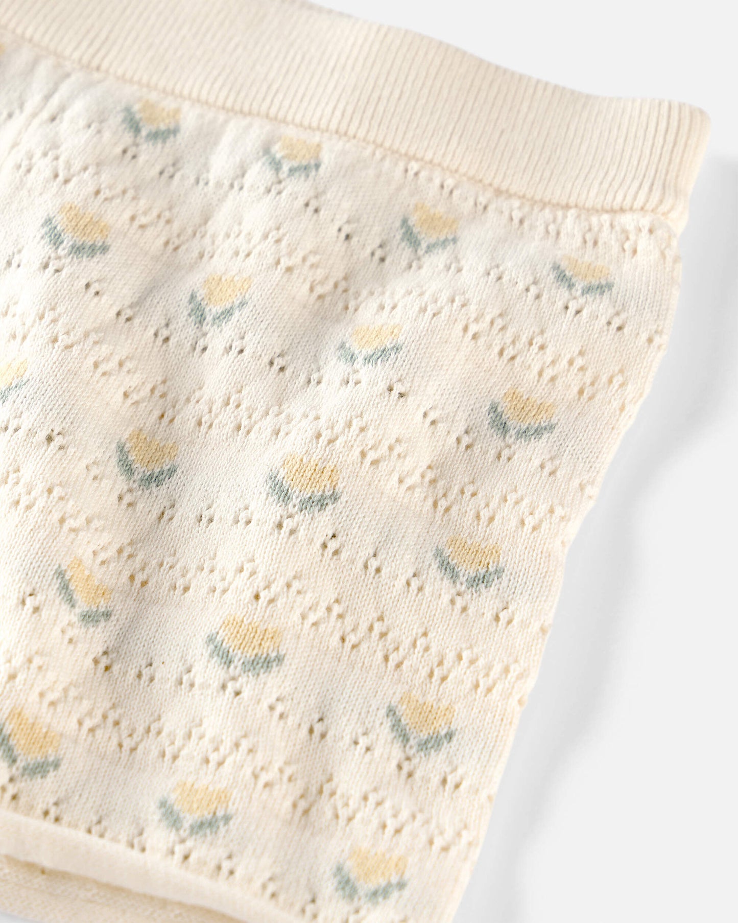Girls Organic Cotton Sweater Knit Set in Honey Floral Print