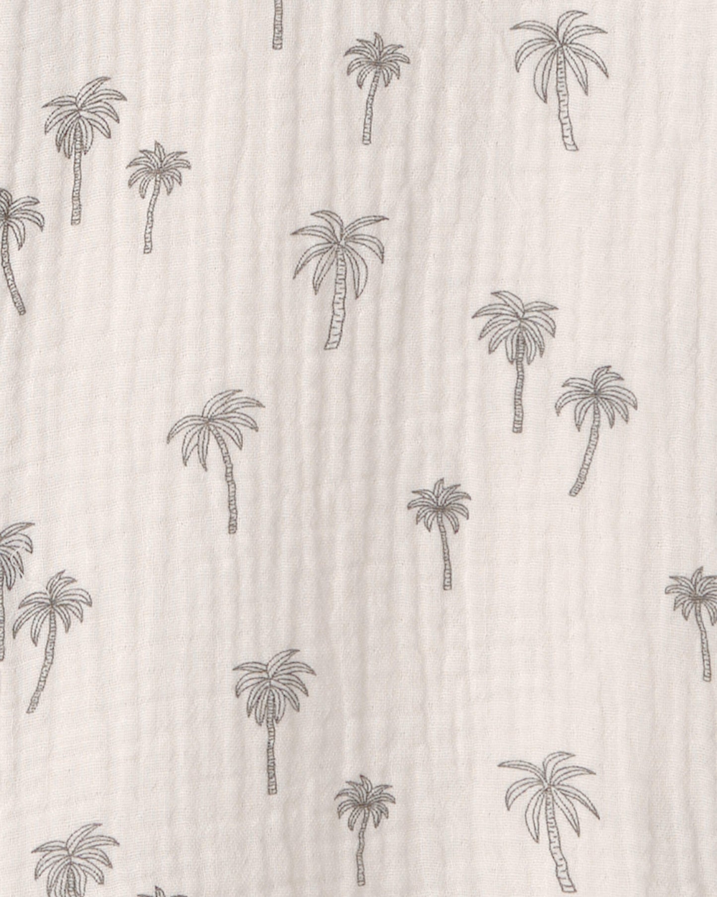 Boys 2-Piece Organic Cotton Gauze Top & Short Set in Palm Trees