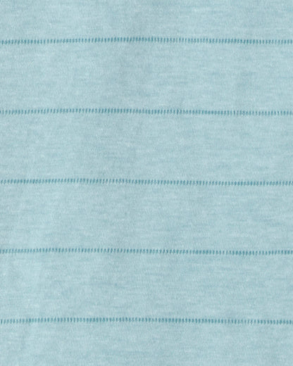 Boys Striped Henley T-Shirt - Blue
