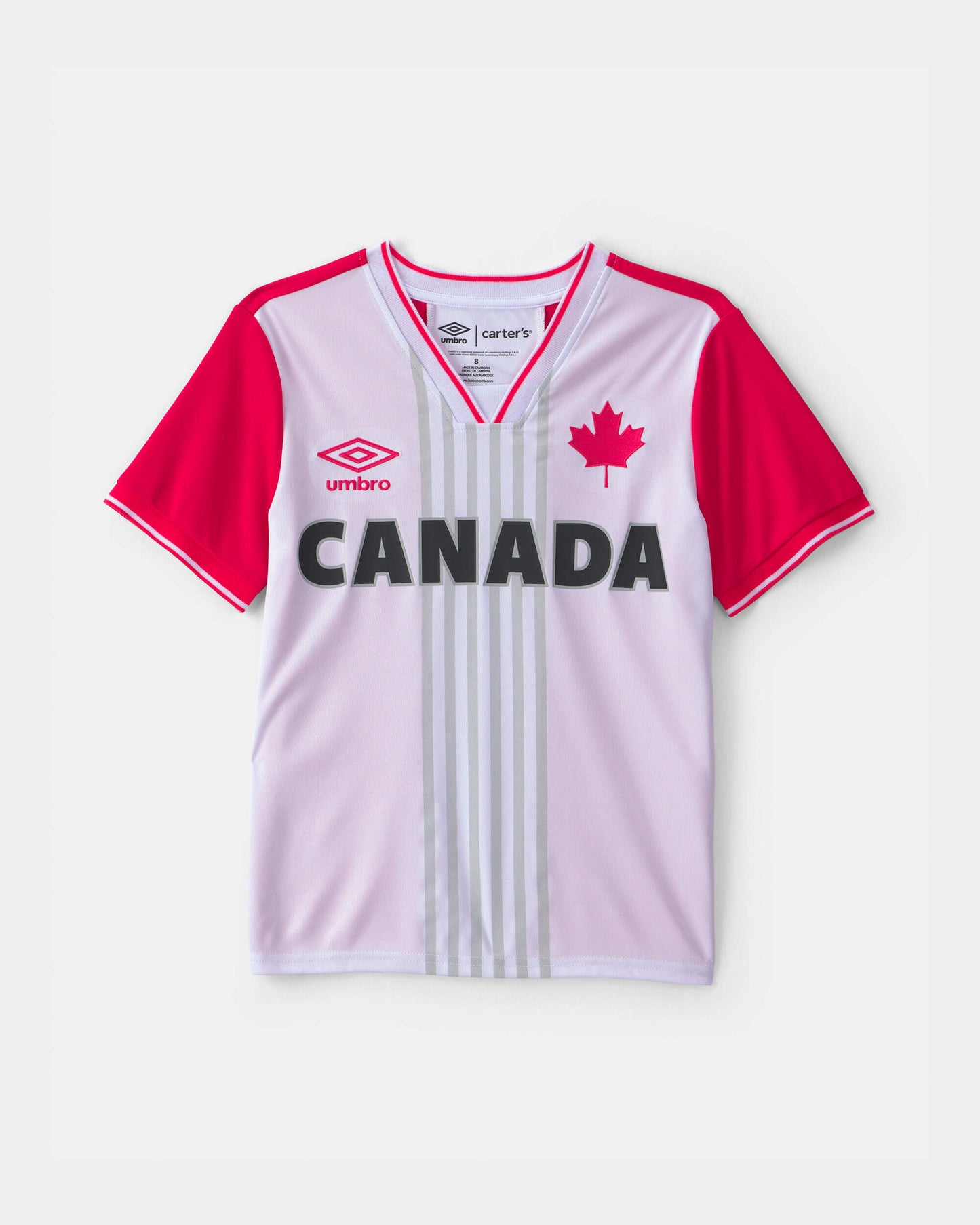 Kids Umbro Canada Soccer Jersey - Red/White