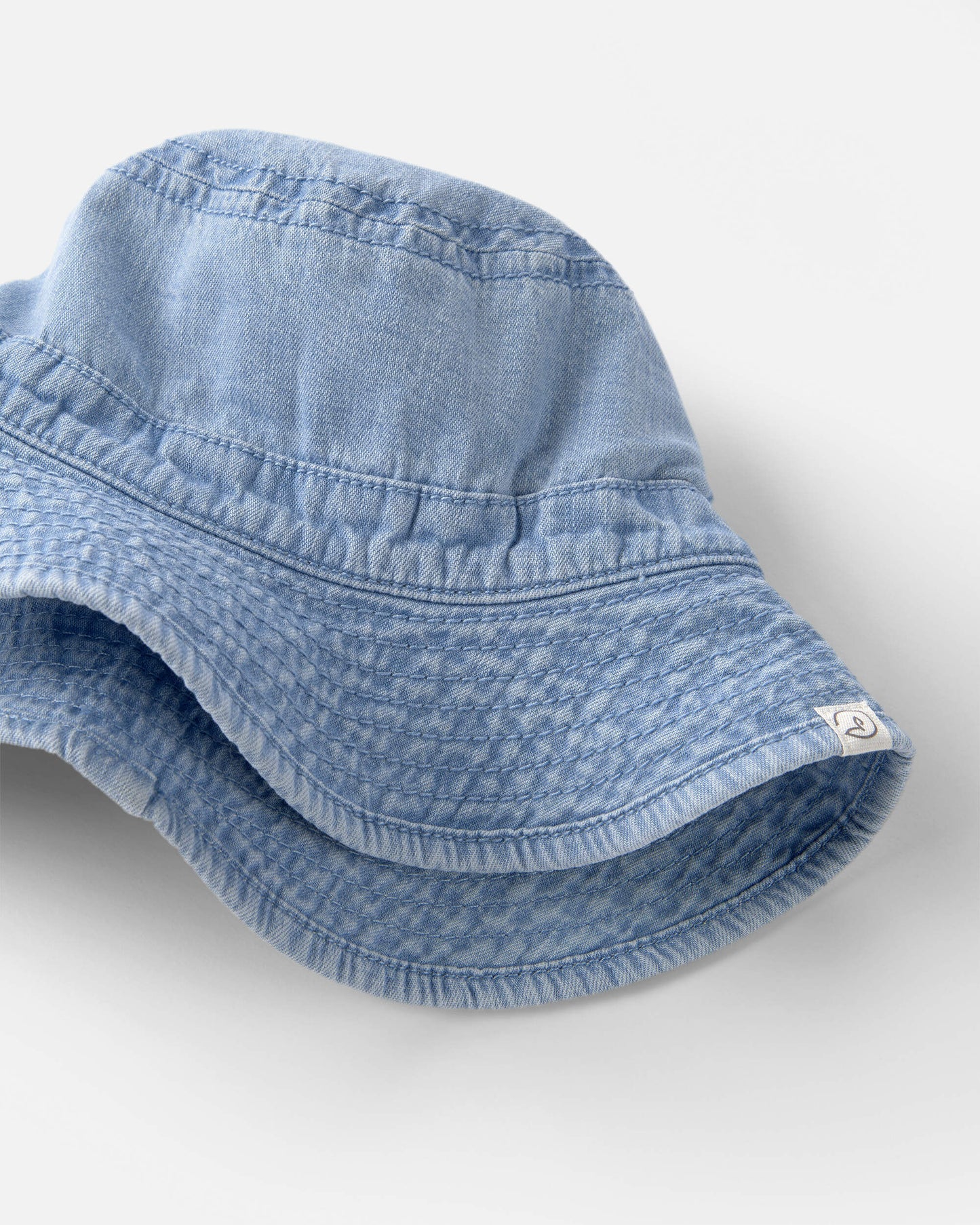 Kids Organic Cotton Chambray Bucket Hat