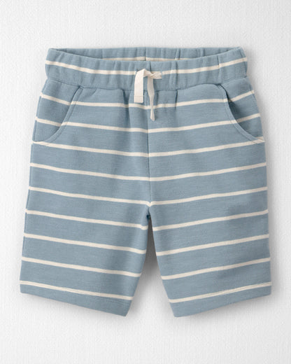 Kids 2-Piece Organic Cotton Top & Short Set in Stripes