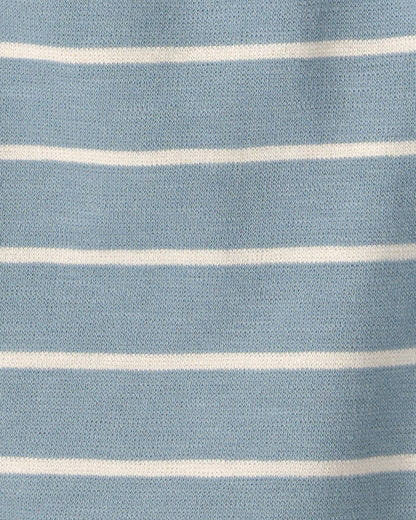 Kids 2-Piece Organic Cotton Top & Short Set in Stripes