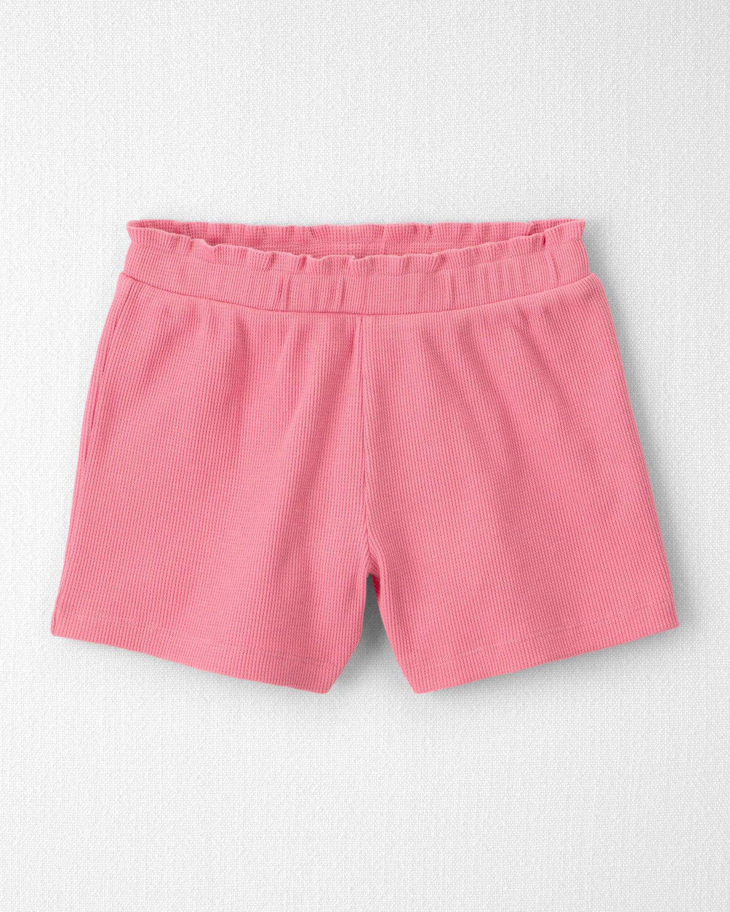 Girls 2-Piece Organic Cotton Waffle Knit Top & Short Set
