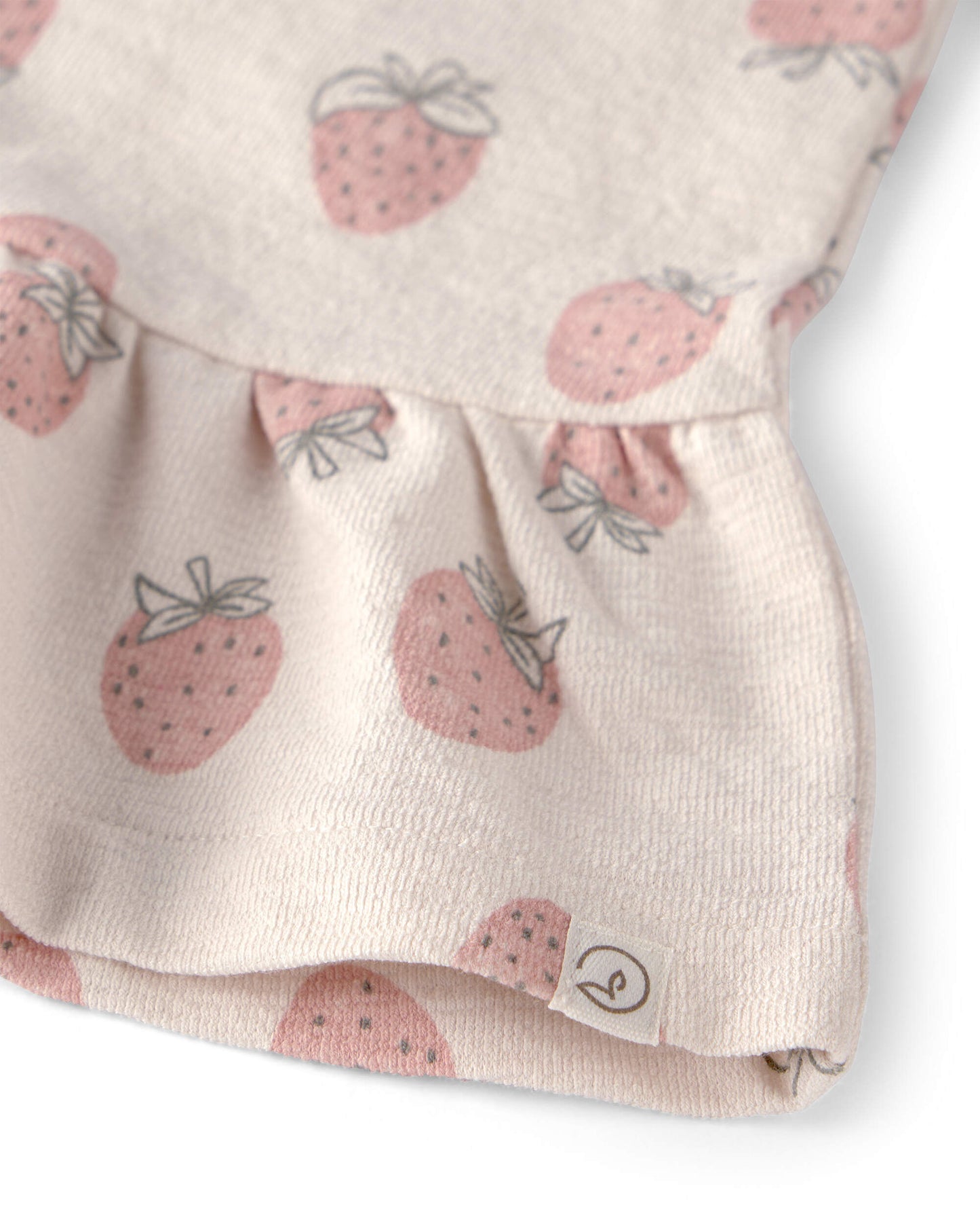 Girls 2-Piece Top & Short Set Made with Organic Cotton in Strawberry Print