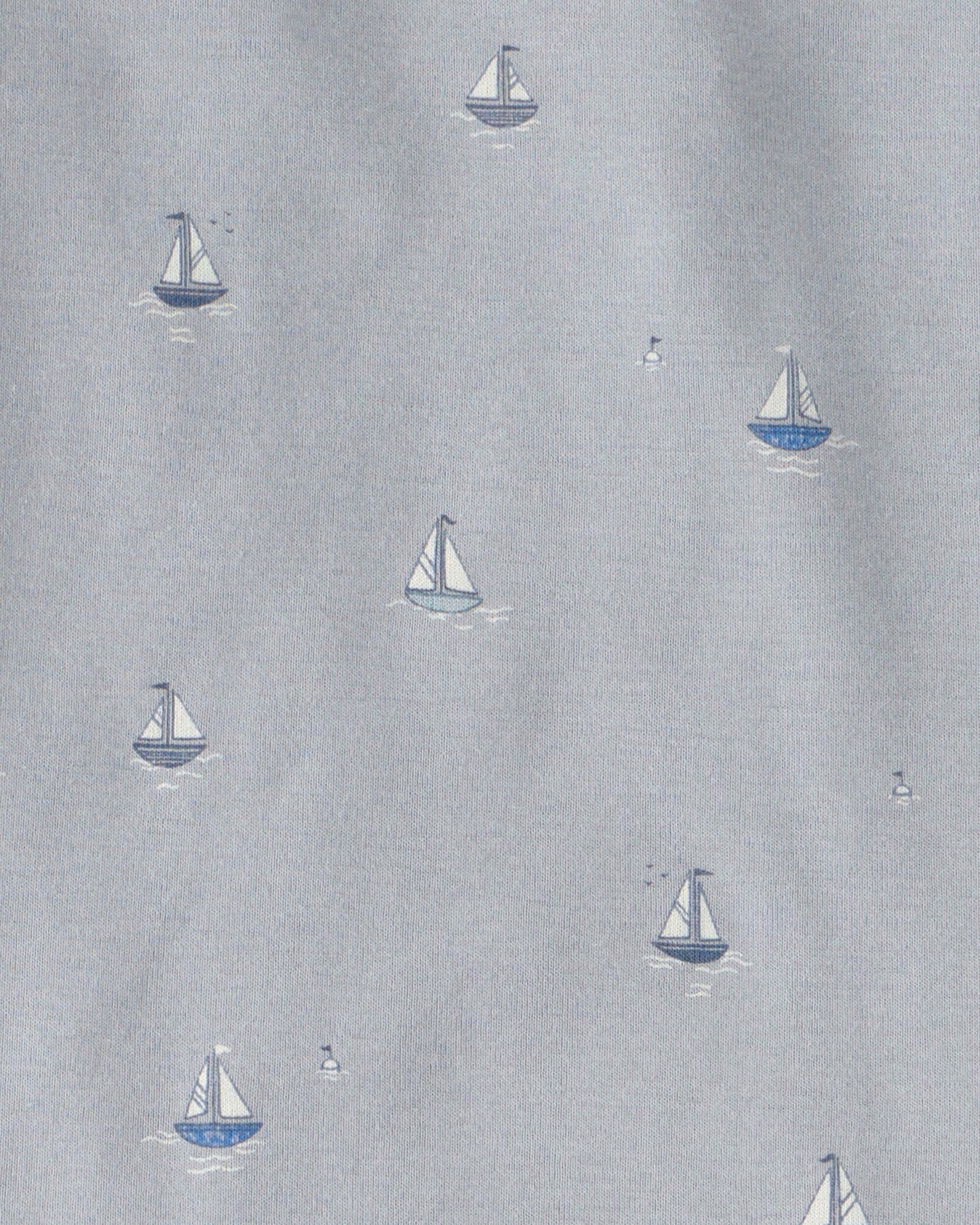 Kids 2-Piece Organic Cotton Ribbed Pyjama Set in Sail Away Print