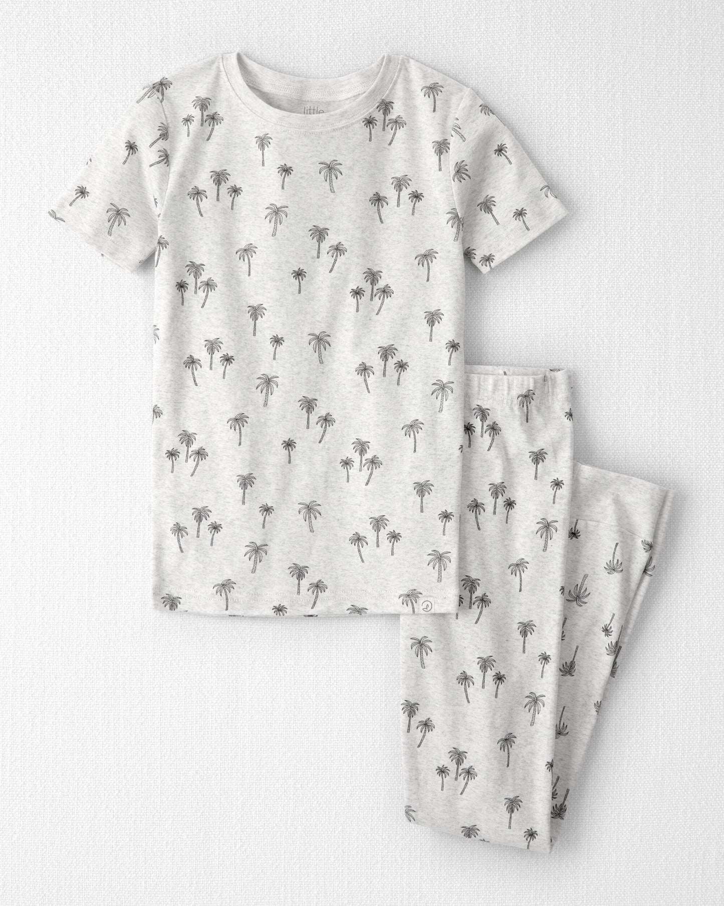 Kid 2-Piece Organic Cotton Pajamas in Palm Trees