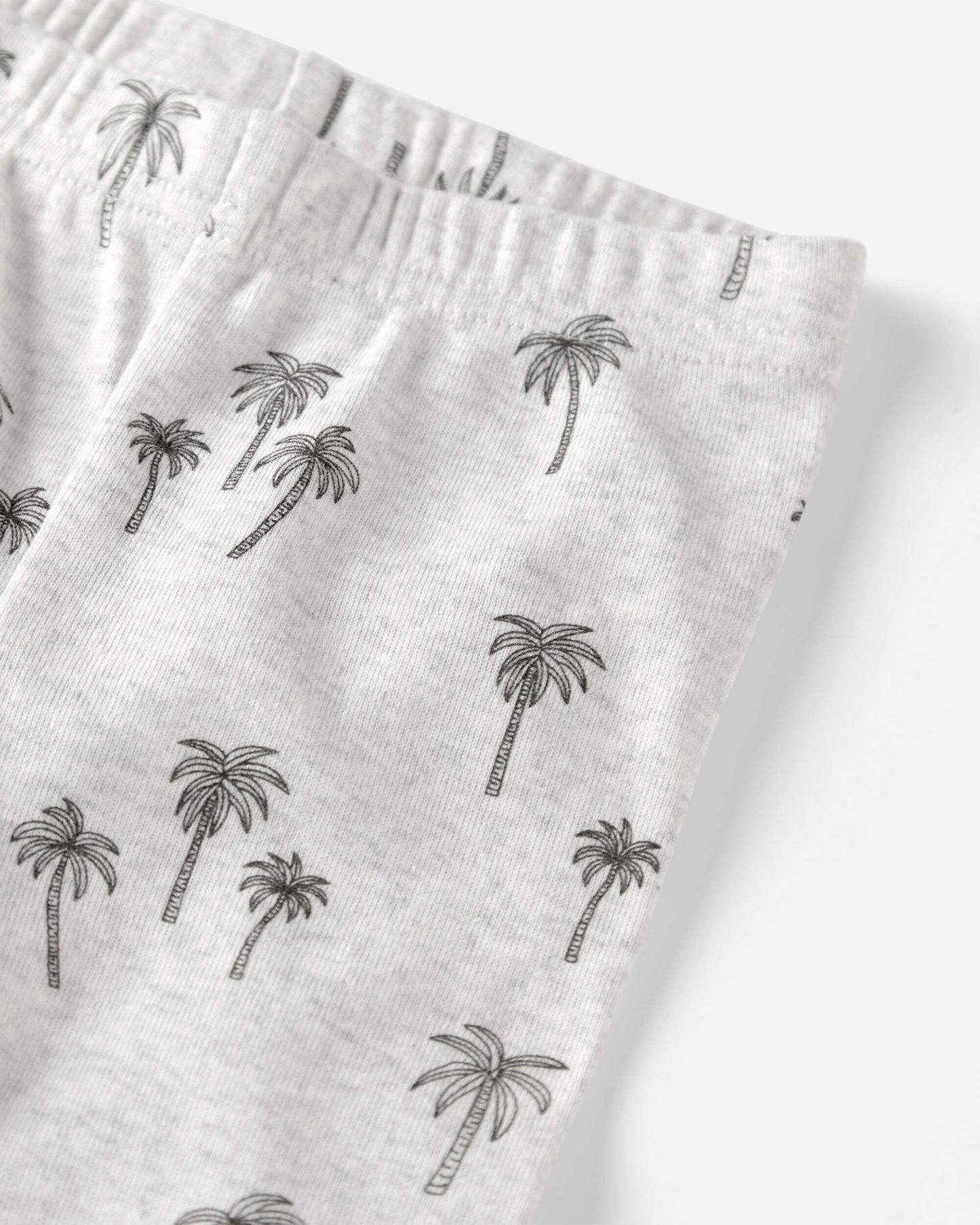 Kid 2-Piece Organic Cotton Pajamas in Palm Trees
