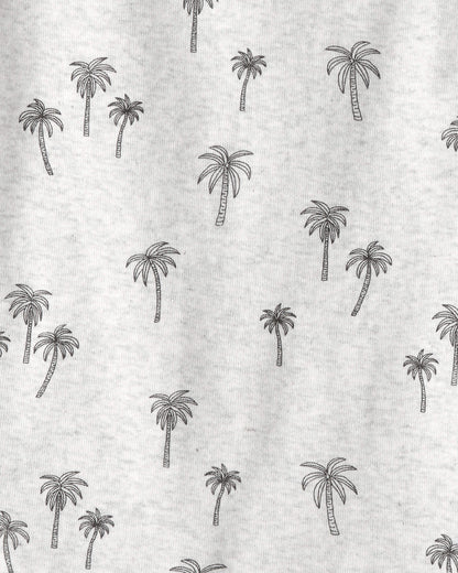 Kid 2-Piece Organic Cotton Pajamas in Palm Trees