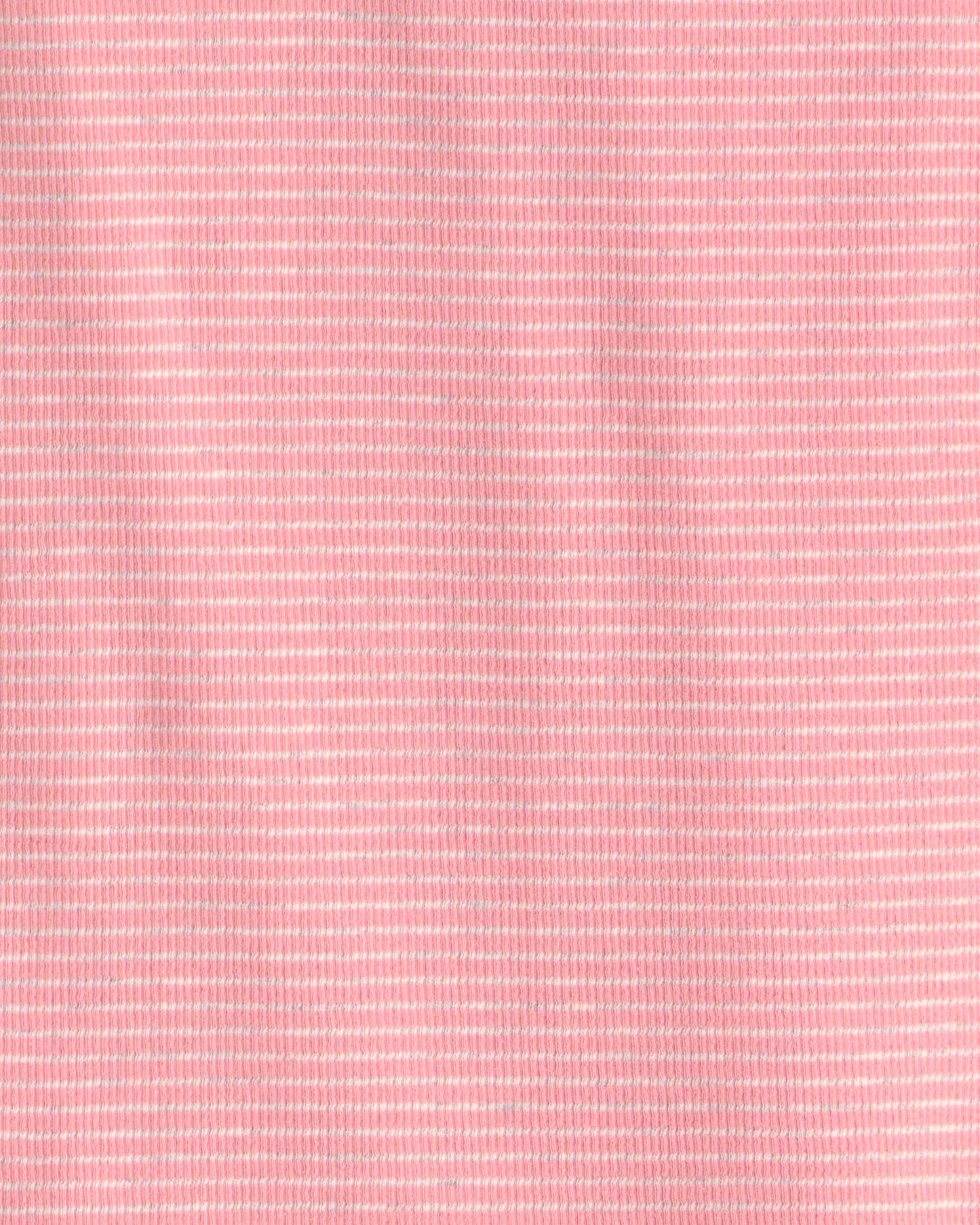 Girls 2-Piece Organic Cotton Ribbed Pyjama Set in Stripes