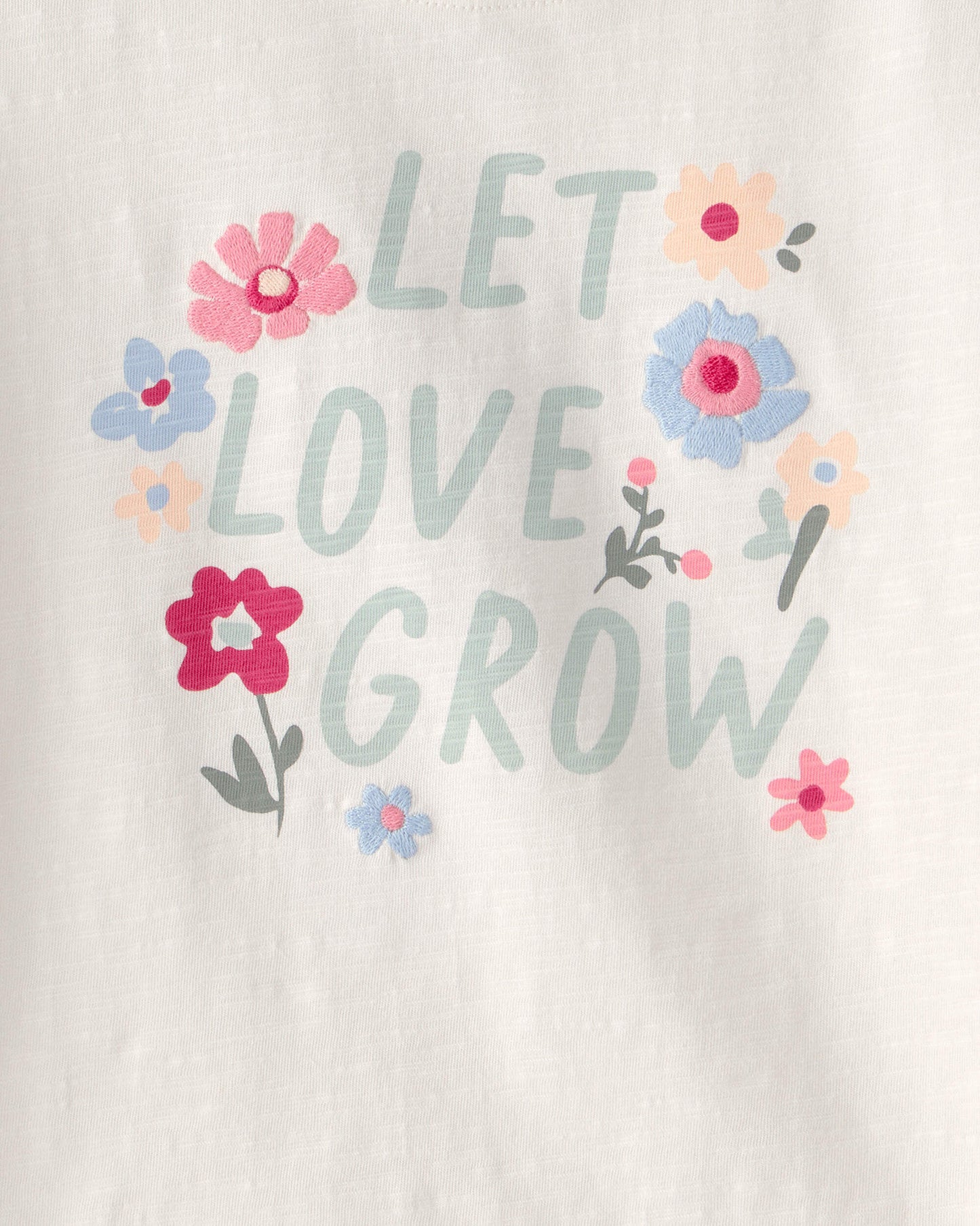 Girls Organic Cotton 'Let Love Grow' Boxy Tee