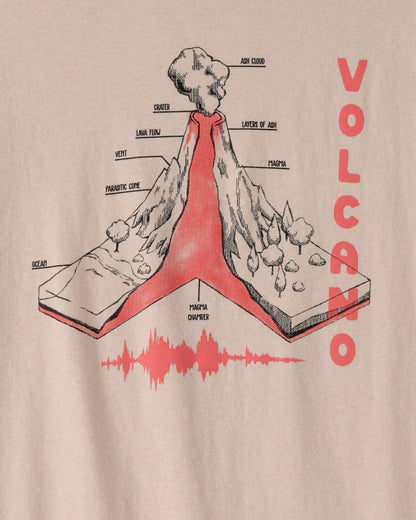 Kids Volcano Graphic Tee - Brown
