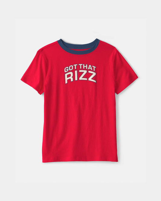 Boys 'Got That Rizz' Graphic Tee - Red