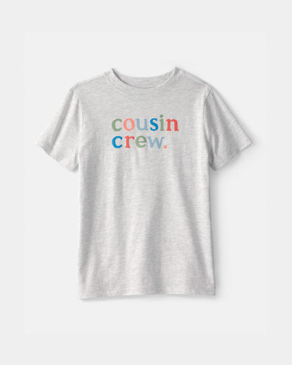 Kids 'Cousin Crew' Graphic Tee - Grey