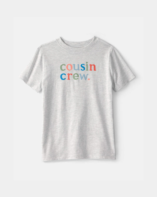 Kids 'Cousin Crew' Graphic Tee - Grey