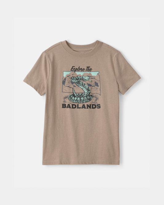 Boys Badlands Snake Graphic Tee - Brown