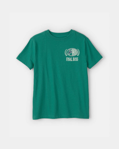 Boys 'Final Boss' Gaming Graphic Tee - Green