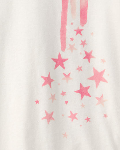 Girls Rainbow Graphic Tee - Ivory