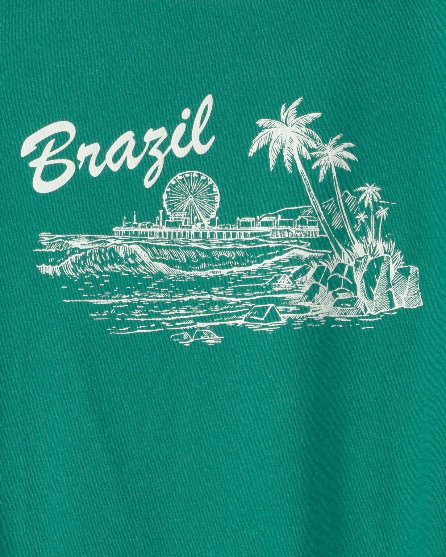 Girls Brazil Graphic Tee - Green