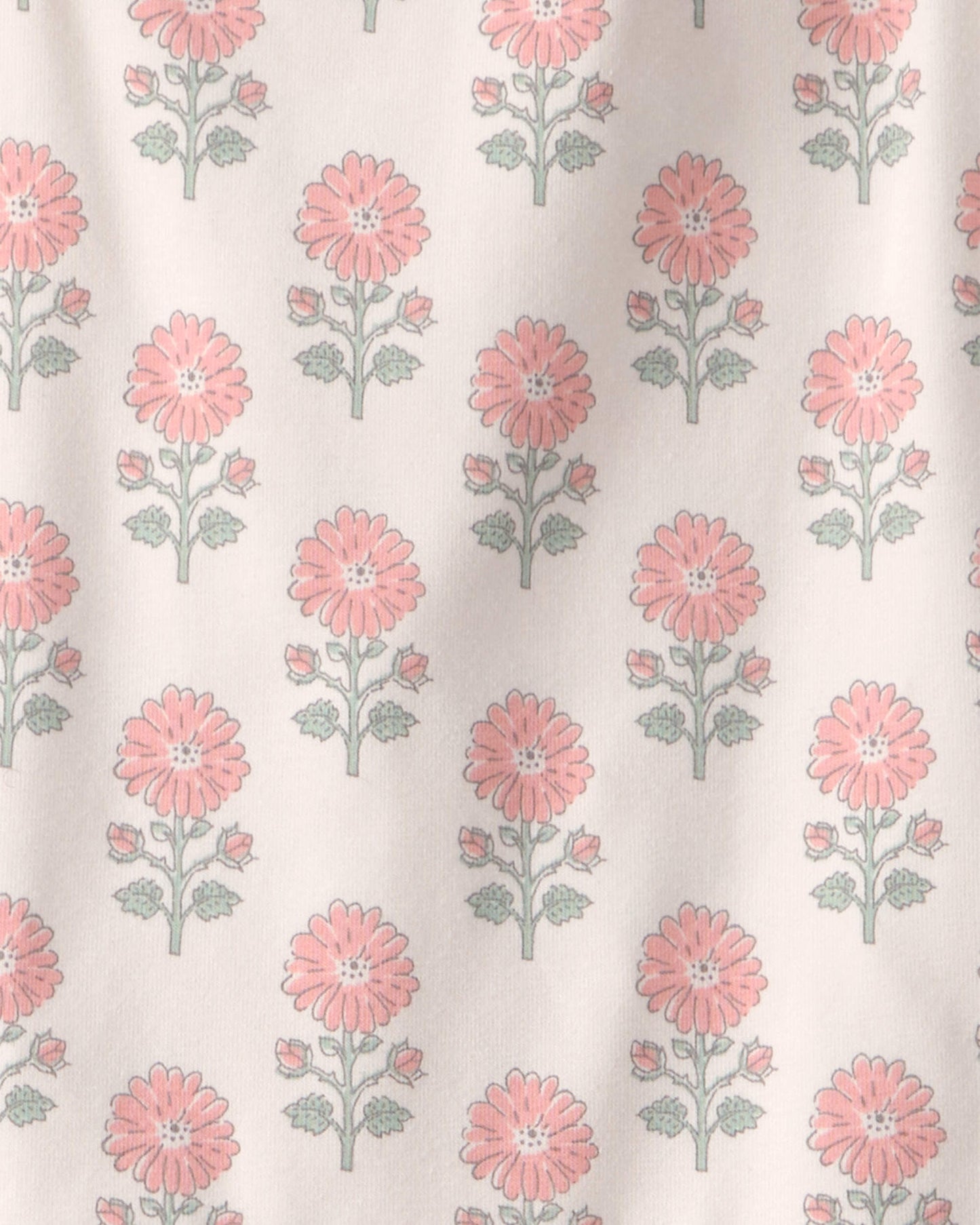 Girls Organic Cotton Tiered Dress in Rosebud Petal Print
