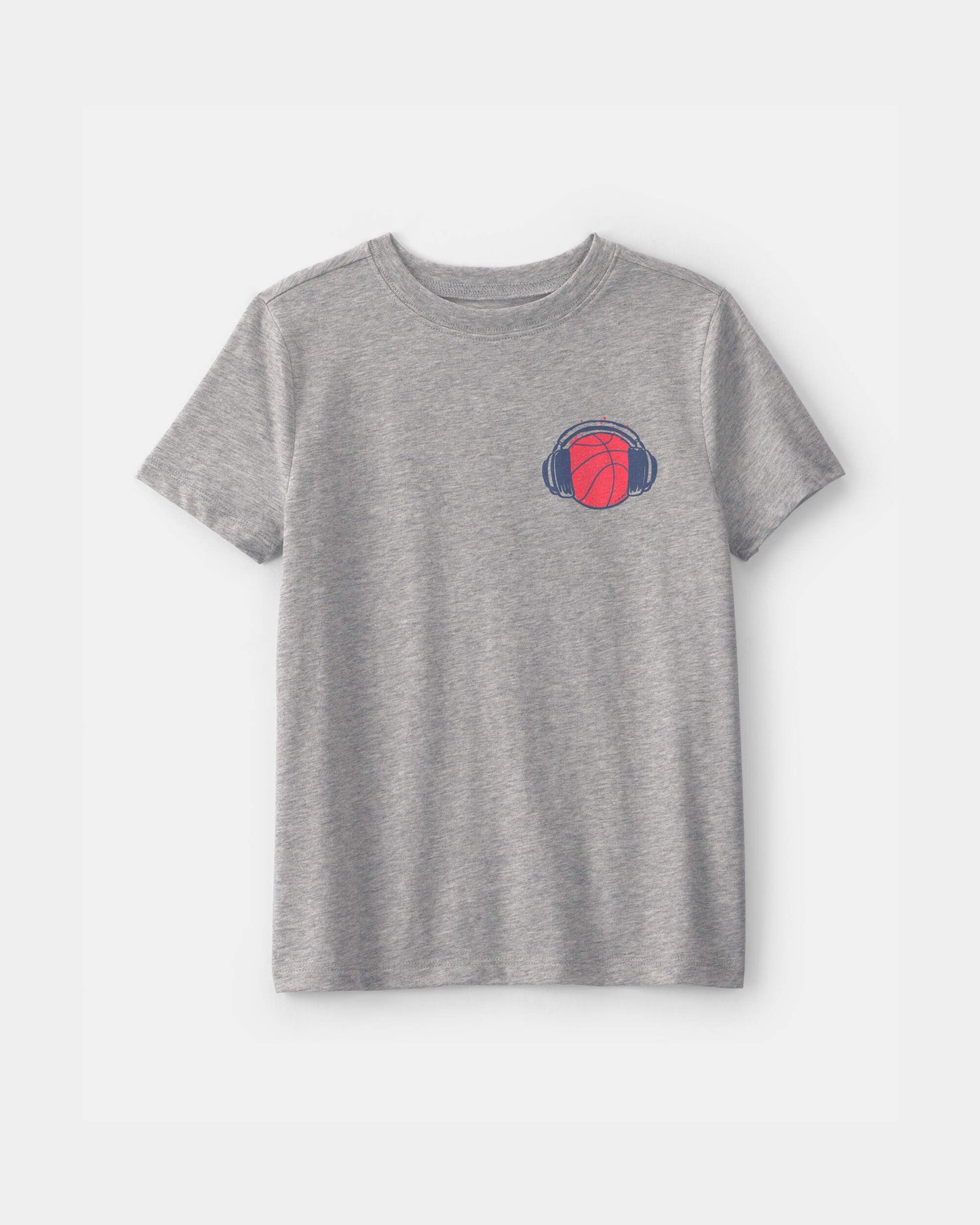 Boys 'Streetball' Basketball Graphic Tee - Grey